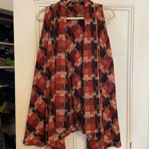 Stylish Open Front Women's Shawl / Long Vest with Side Pockets